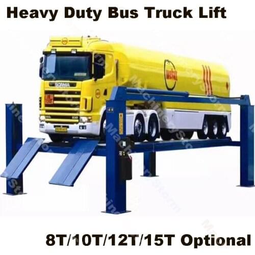 Heavy duty truck bus lift equipment big capacity car lift 4 post hydraulic car lifter four column elevator for wheel alignment