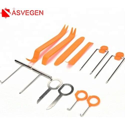 One Set Plastic Car Radio Player Door Clip Panel Audio Removal Pry Tool Repairing Car Player Tools