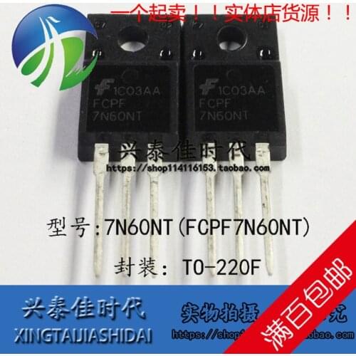 Original new 5pcs/ 7N60NT FCPF7N60NT 7A/600V TO-220F
