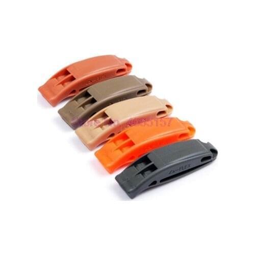 By DHL 1000pcs Dual band outdoor sports survival whistle lifesaving emergency whistle cheerleader cheer Cheerleading