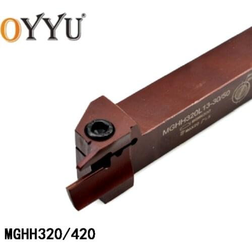 Spring Steel External Turning Tool Holder Face Grooving Shank MGHH320L13 20-36 MGHH MGHH420L 20-36 Lathe Tool Cutter CNC Machine
