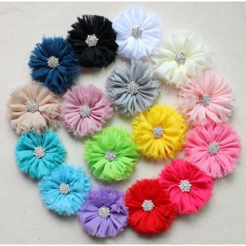 Chiffon Flower Chiffon Rosette Flowers For new girls Headbands Garment Clothes Accessories DIY Supply 50pcs/lot