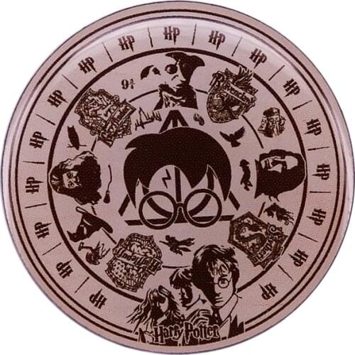 HP Theme Magical Mayan Calendar Pin Hero Characters Snape Hagrid Brooch HHogwarts Four Houses Badge Wizard Wow Addition