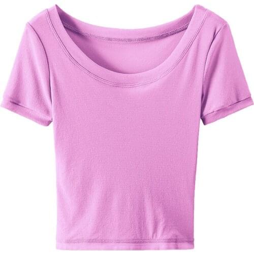 High quality leisure and breathable summer hot short sleeve womens T-shirt