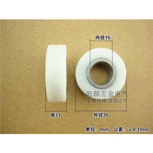 High quality polyformaldehyde POM embedded bearing Total Diamater: 15*35*11mm