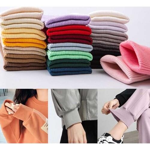 8*40 Cm High Stretch Knitted Rib Trims Fabric DIY Craft Cuff Hem Collar of T-Shirt Baseball Clothes Jackets Sewing Accessories