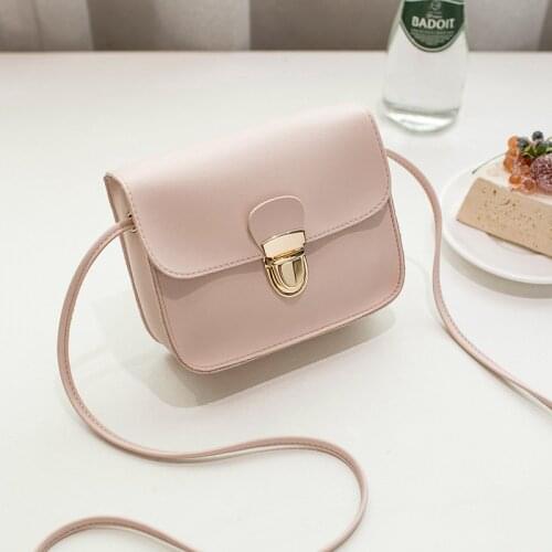 Women Messenger Bags Woman Bag 2019 Famous Brands Women Fashion Solid Color Cover Lock Shoulder Crossbody Phone beach Bag sac