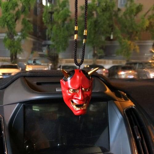 1Pcs Car Interior JDM Ornaments Devaprajna Prajna Ghost Head For Car Rearview Mirror