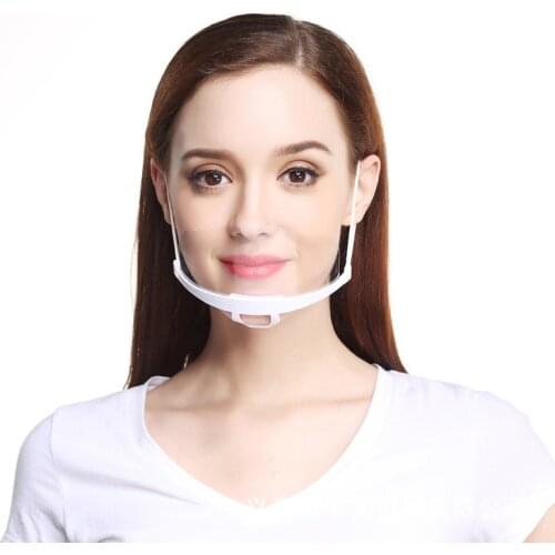 AYEVIN 10Pcs Hygiene Safety Face Shield Plastic Visor Protective Fog Anti-Splash Transparent Food Face Shield For Mouth Nose