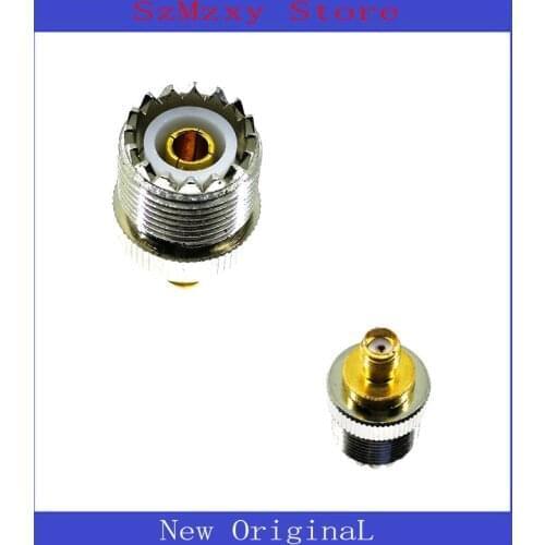 2PCS UHF SO-239 SO239 Female to SMA Female Plug Connector Coaxial Adapter UHF-SMA UHF TO SMA