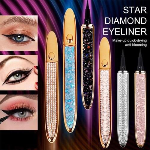 1PC 2-in-1 Eyeliner Pen Self-Adhesive Eyeliner Strong Hold Long-Lasting Eye Makeup Wearing Non Blooming Quick Drying Eyelashes