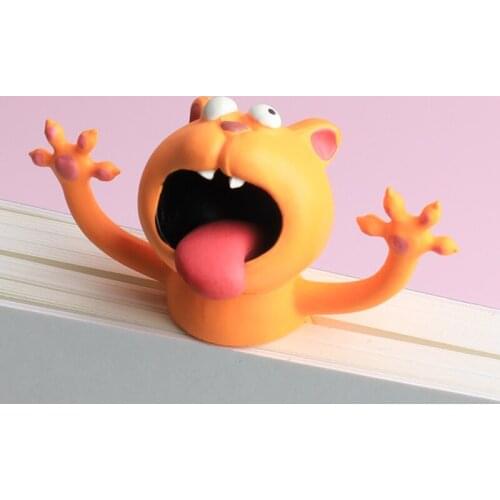 3D Cartoon Animal Bookmark Creative PVC Cute Funny Cat Bookmark School Kids Gift Stationery