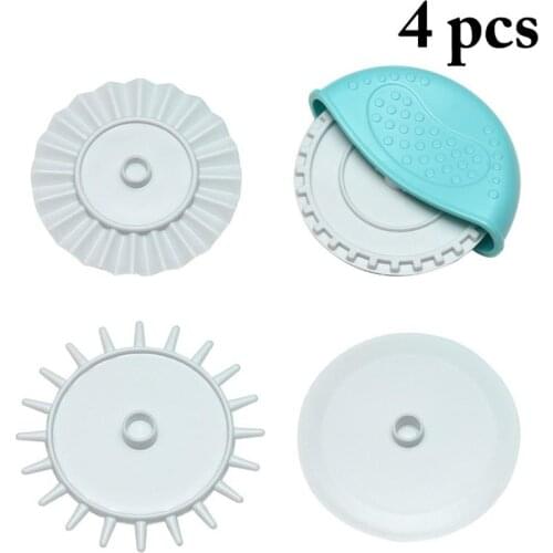 4pcs Fondant Pizza Pastry Cutter Pastry Pie Decor Cutter Wheel Roller for Cake Pizza Pastry Pie Crust Baking Cutter Tools