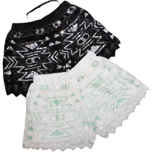 Bling Sexy Women Sequin Shorts Feminino Festival shorts women Raves Pole Dance Shorts femme Skinny Party Club