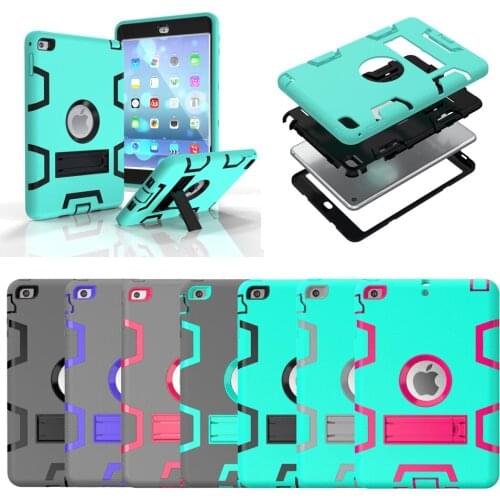For iPad mini 1/2/3/4 Retina Kids Baby Safe Armor Shockproof Heavy Duty Silicone Hard Case Cover For ipad mini 4 mini 3 mini 2 1