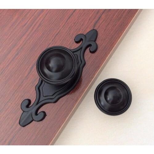 Black Knobs Drawer Knobs Handles Backplate Pulls Kitchen Cabinet Knobs / Dresser Handles Decorative Hardware