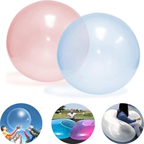 Kids Bubble Ball Balloon Indoor Outdoor Inflatable Ball Games Toys Soft Air Water Filled Bubble Ball Blow Up Balloon Toy