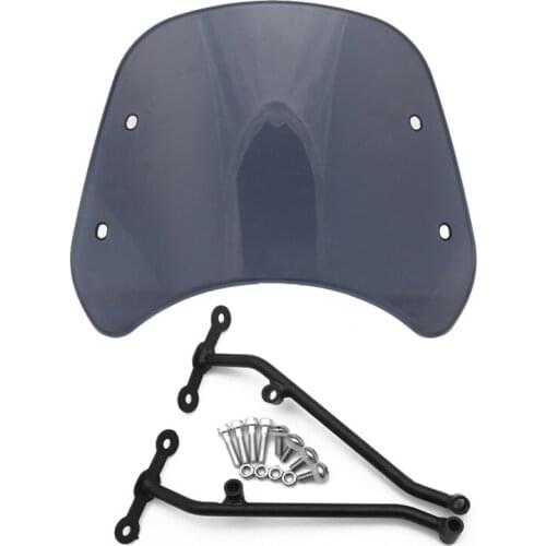 Smoke Lens ABS Motorcycle Front Windshield Windscreen Wind Deflector For Benelli Leoncino 500