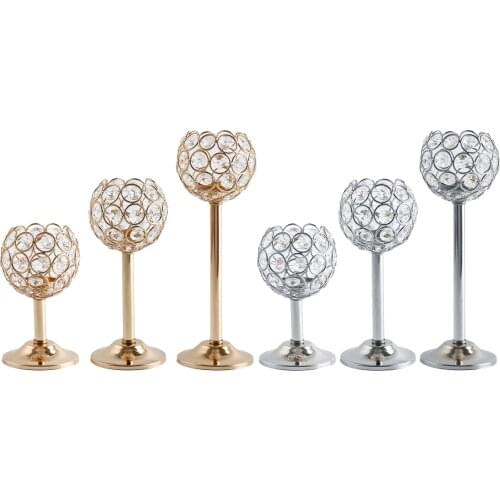 Crystal Candle Holders,Diamond Candelabra Home Holiday Decorative Centerpiece