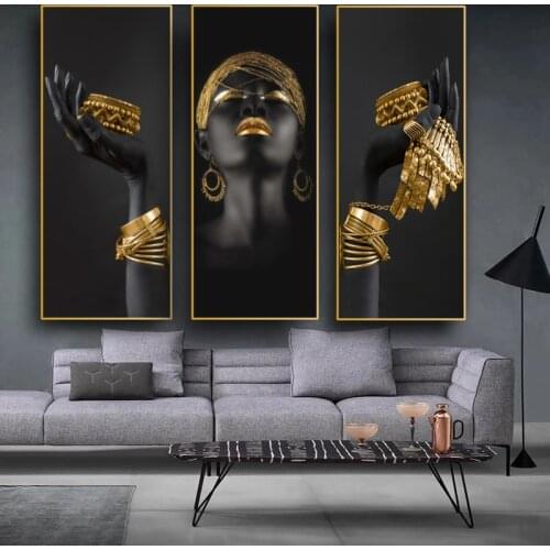 Woman Holding Gold Jewelry Picture Wall Art Canvas Painting Prints Decoration Poster Home Bedroom Living Room Decor Cuadros