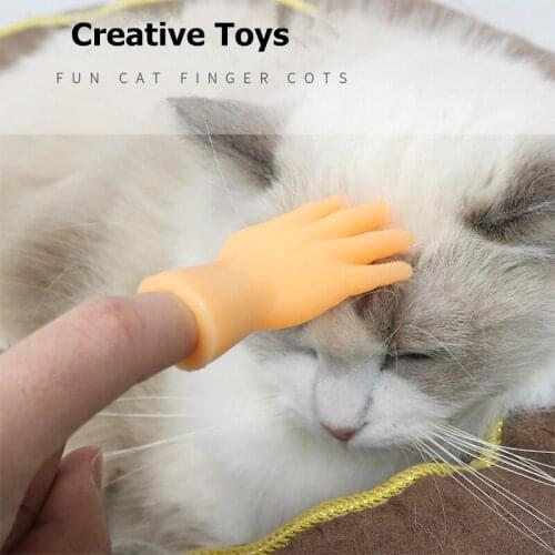 Creative Cat toy Funny Finger Hands Cartoon Finger Toys Of Toys Around The Small Hand Model Tease the Cat Pet Toy