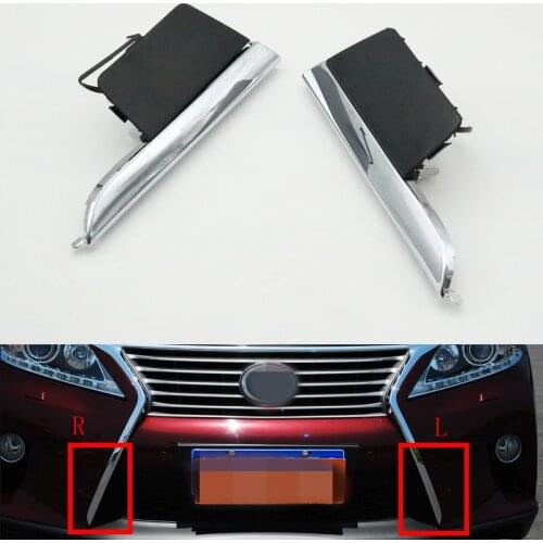 Front Bumper Tow Hook Cover Chrome Moulding Radiator Grille trim 53125-48100/ 52127-48917 For Lexus RX270 RX350 2012-2015