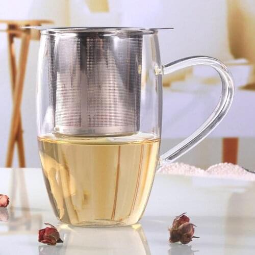 Reusable Stainless Steel Filter Tea Infuser Tea Strainer Lid Loose Metal Sieve With Kitchen Mesh Accessories Strainer Cup T S8A7