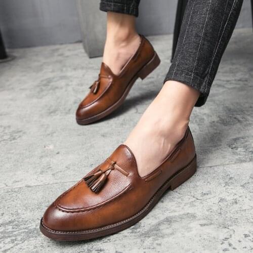 Men Shoes Breathable Men tassel Loafers leather Luxury Weave Comfortable Mens Flats Men moccasins Casual Shoes for men