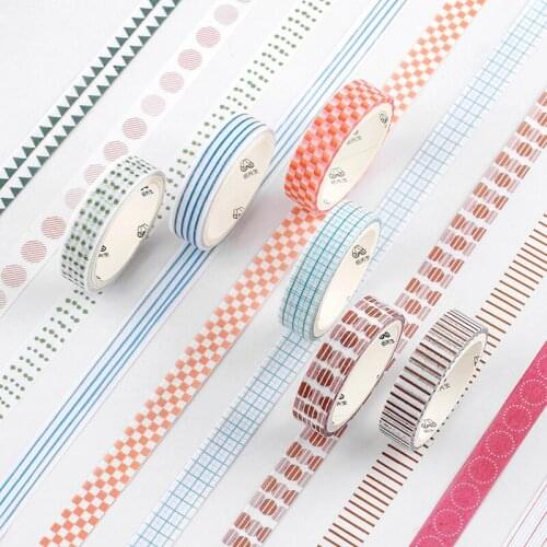 5 pcs/lot Geometry series Cute Washi Tape Set Masking Tape Journal Supplies Scrapbooking Paper Stationary