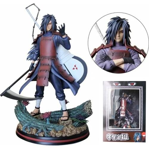 Naruto Shippuden Madara Uchiha Anime Model Figure 32cm Toys Oversize Statue Impure World Reincarnation Kuchiyose EdoTensei Doll