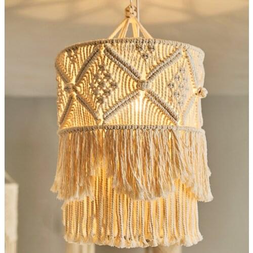 Wall tapestry Lamp decoration Macrame Decorations Bohemia Handcraft Tassel Tapestry Background wall farmhouse decor