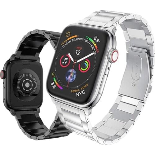 Stainless Steel Strap For Apple Watch 38mm 42mm 1/2/3/4/5 Metal Watchband Bracelet Band for iWatch Series 4 5 40mm 44mm Watches