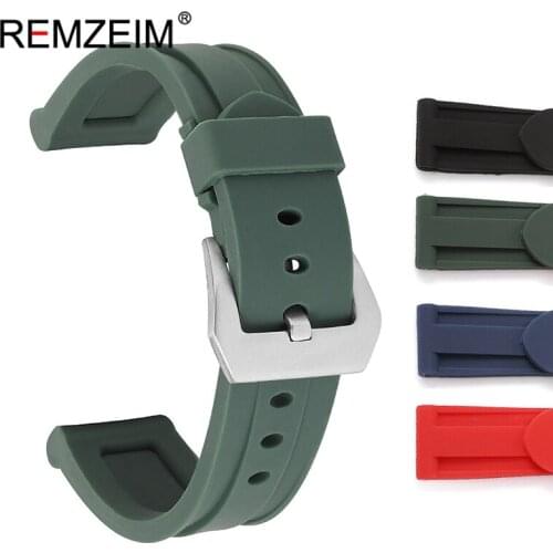 Male Sport Silicone Watchband Replacement Bracelet Watch Accessories 22mm 24mm 26mm Waterproof Sport Watch Straps