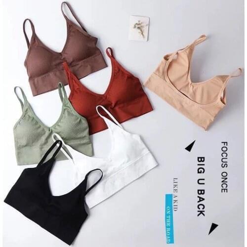 Sports Top Cotton Sports Bra Ladies Push-Ups Fitness Running Yoga Sports Bra Jogging Gym Ladies Sports Bra Girls Underwear