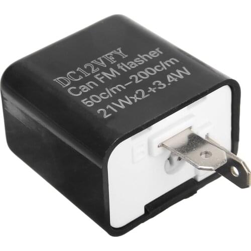 Universal Adjustable Flashing LED Flasher Motorcycle Lights Turn Signal Indicator Lamp Flash Relay 12V 21Wx2 +3.4W