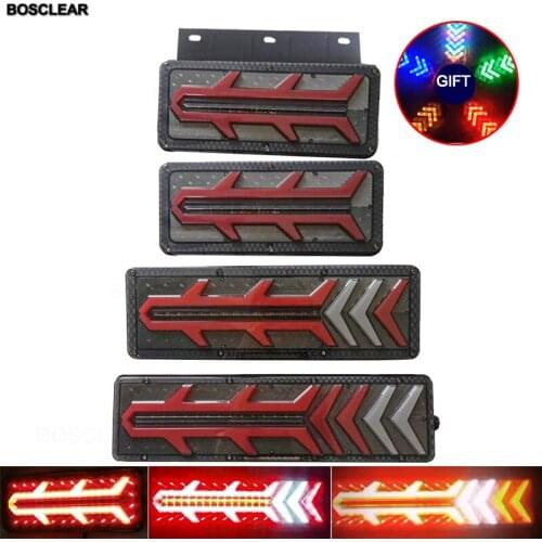 Universal Car Truck Rear Taillights LED Trailer Taillights Turn Sequential Flowing Signal Warning Light Traffic Lamps free gift