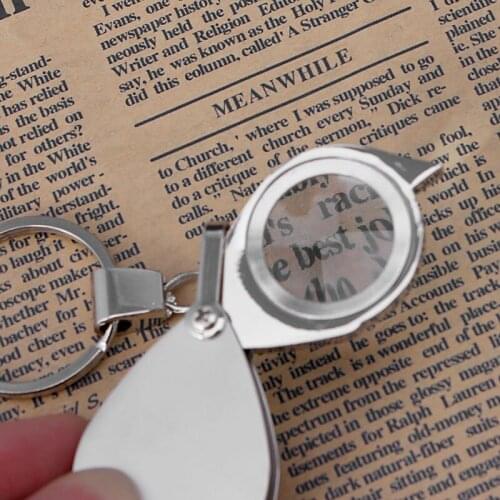 Better 1 pc Folding Pocket 8X Magnifier Loupe 70 x 20 x 30mm Magnifying Glass Lens With Keychain Portable