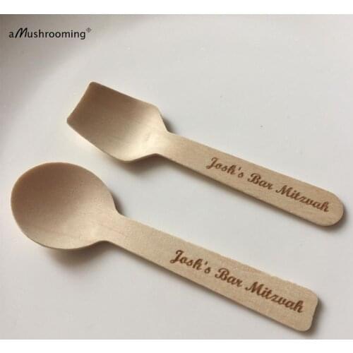 X100 mini spoon for boys Bar Mitzuah personalized icecream spoons celebrate the bar mitzvah of a boy 13 years DIY decoration