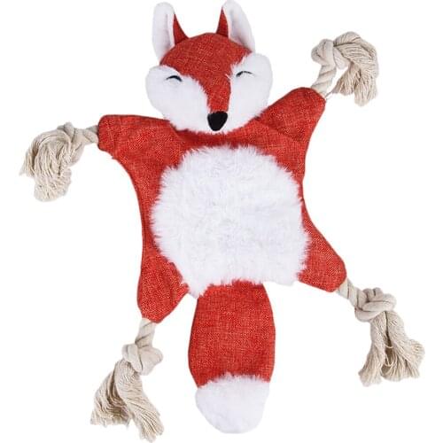 Dog Chew Toys with Squeaker for Puppies Teething, Corduroy Dog Toys - Squirrel/ Monkey/ Tiger