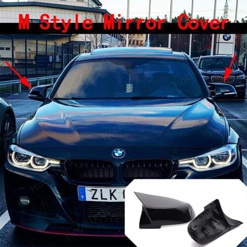 1 Pair Black Carbon Wing Mirror Cover Cap For BMW 1 Series 2 Series 3 Series 4 Series F20 F21 F22 F30 F31 F32 F33 F35 F36 X3
