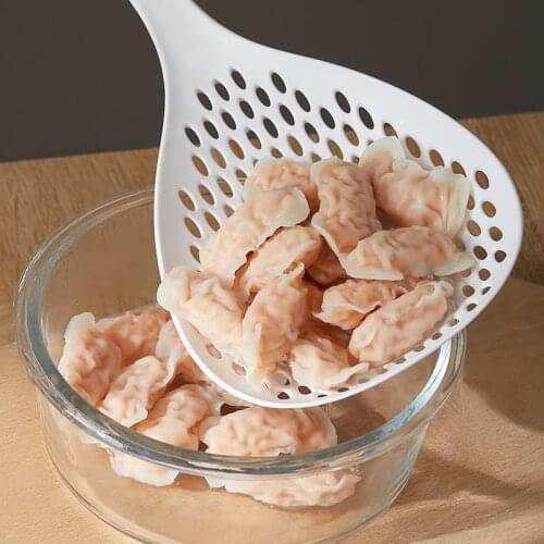 1PCS Colander Noodle Colander Large Fishing Spoon Household Kitchen High Temperature Resistant Long Handle Strainer Spoon