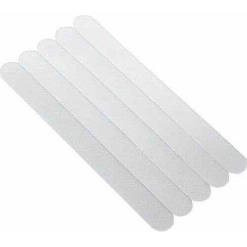 5 PCS Bathroom Transparent Non-Slip Strip Anti Skid Bath Tub Treads Stickers Safety Tape for Stairs Pools Kitchens