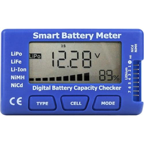 5 in 1 Intelligent Digital Battery Meter Cell Capacity Checker With LCD Backlight Display