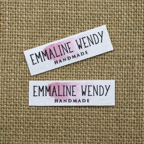 80 piece Custom logo labels, Name iron on label, Custom Clothing tags, Organic Cotton Labels(YTa20)