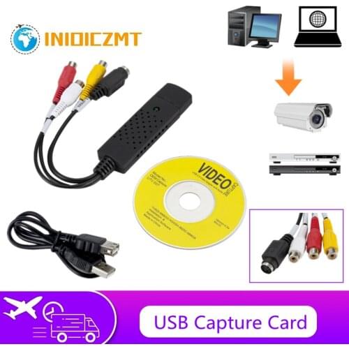 INIOICZMT USB2.0 VHS to DVD converter converts analog video to digital format audio video DVD VHS record capture card PC Adapter