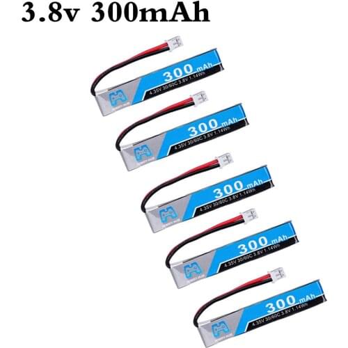 1S 3.8V 300mAh 30C/60C LiHV Lipo Battery PH2.0 for UK65 US65 Blade Inductrix 65S UR65 RC FPV DroneCine Whoop