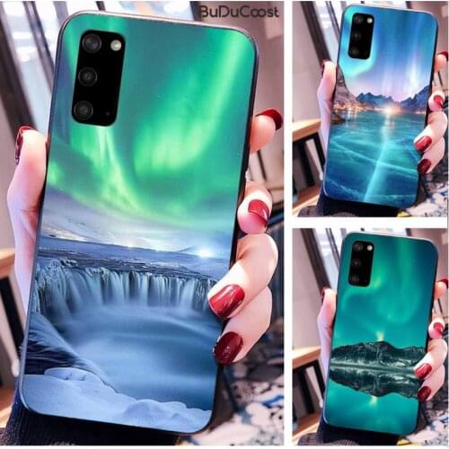 Reall Northern Lights Aurora Phone Case for Samsung Galaxy S10 Plus S10E S6 S7 edge S8 S9 Plus S10lite S20 Plus S20 Ultra