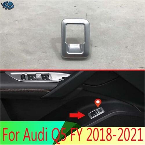 For Audi Q5 FY 2018 2019 Decorate Accessories ABS Chrome Matte Tail door cover Switch Button Control Panel Cover Trim Bezel