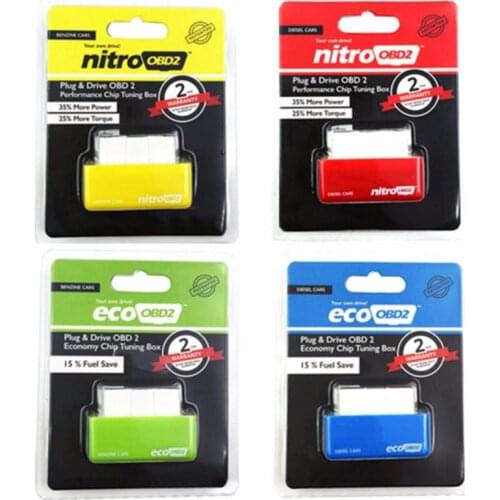 Nitro OBD2 ECOOBD2 15% Fuel Save More Power ECU Chip Tuning Box Full Chips For Diesel Benzine Gasoline Car Plug&Driver