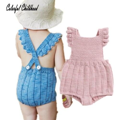 Baby Bodysuit Infant Jumpsuit Overall Sleeveless Baby Girls Clothing Autumn Knitted Girls Bodysuits Newborn Casual Clothes